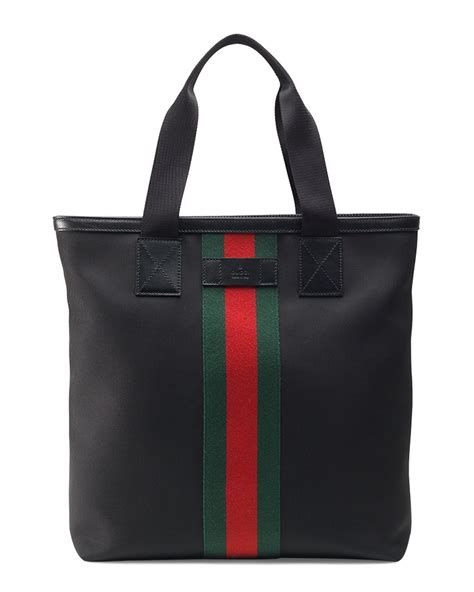 black gucci canvas tote.